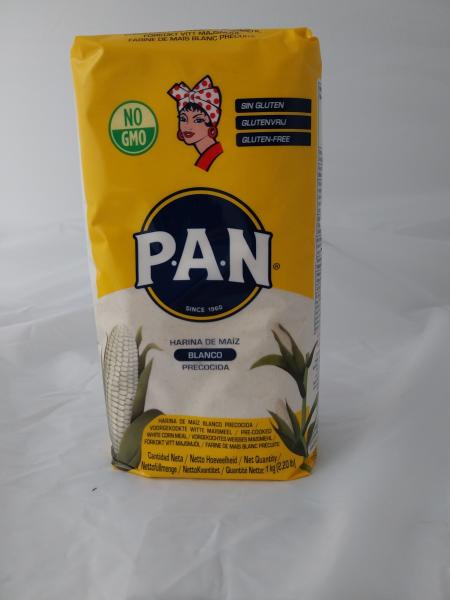 PAN vorgekochtes weißes Maismehl BLANCO 1kg Nettogewicht